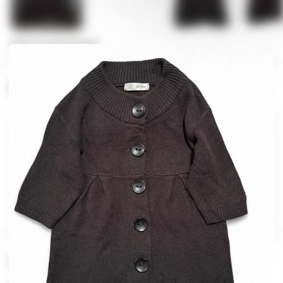 Women's Black Cardigan Sweater - Picture 2 of 3